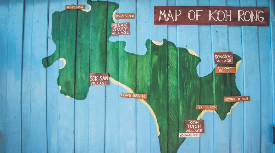 beach map of koh rong